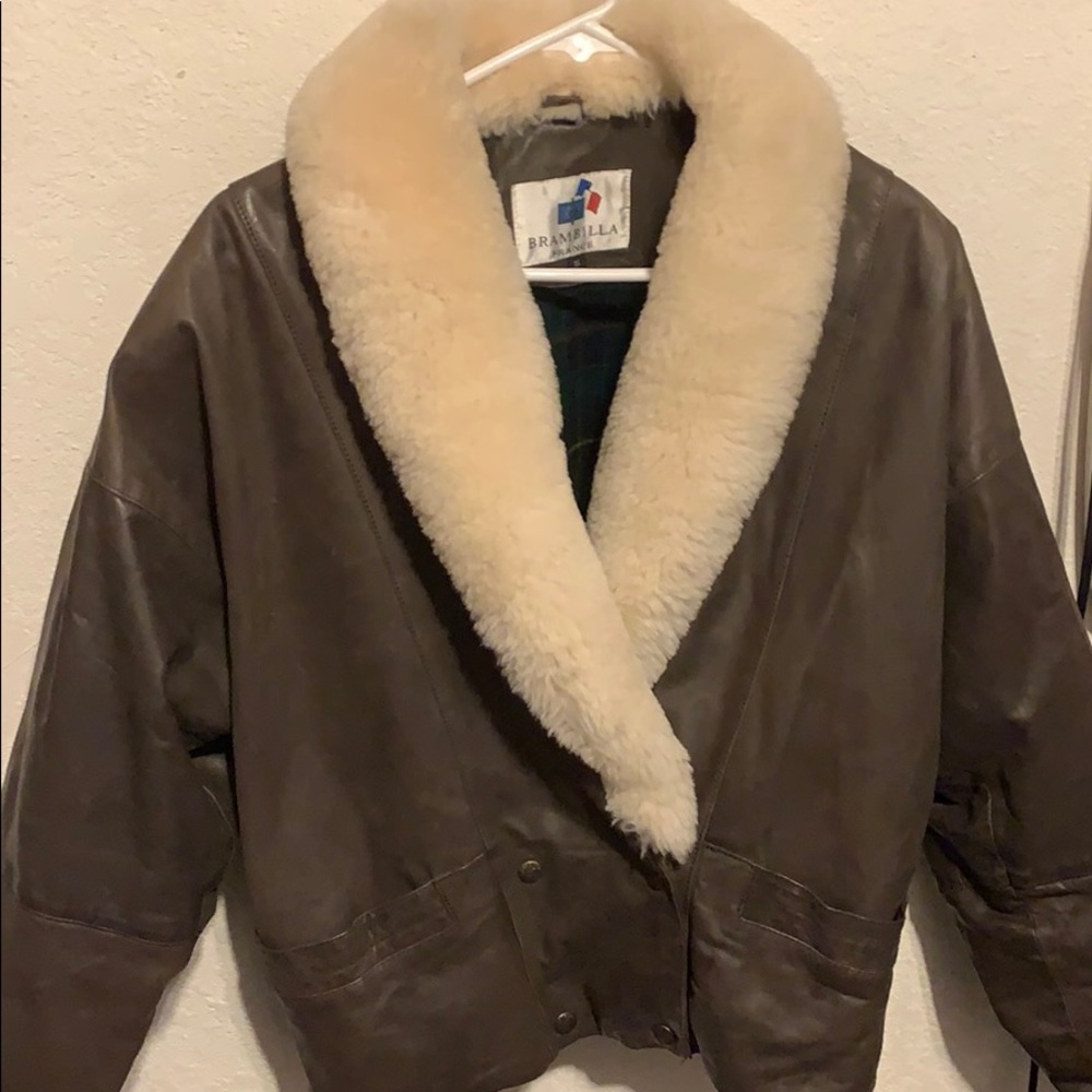 Leather coat